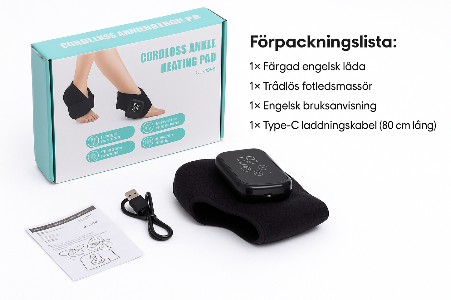 Lindra smärta och stelhet direkt!
Uppvärmd ankelmassager med värme & vibration – för snabb återhämtning och total avslappning.