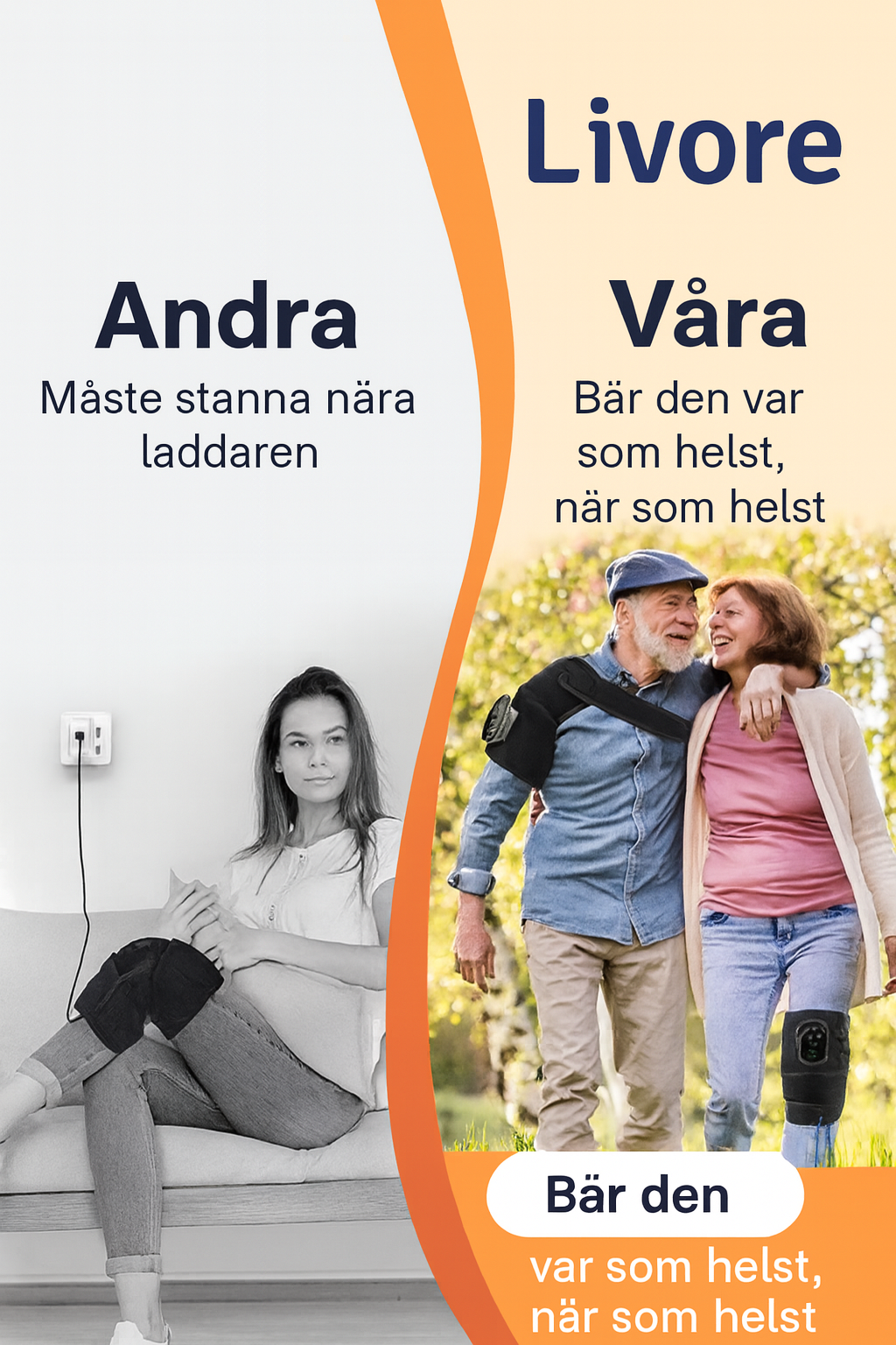 Livore™ Trådlöst Uppvärmt Knäskydd – Komfort & Avslappning