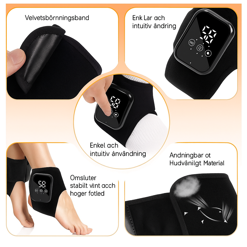 Lindra smärta och stelhet direkt!
Uppvärmd ankelmassager med värme & vibration – för snabb återhämtning och total avslappning.